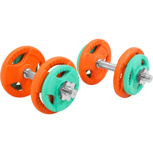 Gorilla Sports Kurzhantelset Gummi Gripper 20 kg