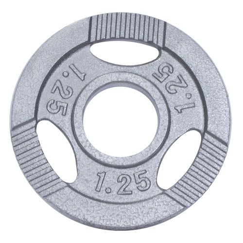 Gorilla Sports Hantelscheibe 50mm Gusseisen Gripper 1,25 kg