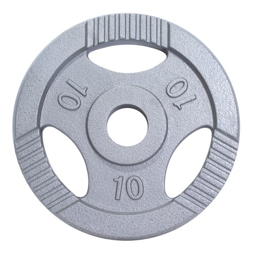 Gorilla Sports Hantelscheibe 50mm Gusseisen Gripper 10 kg
