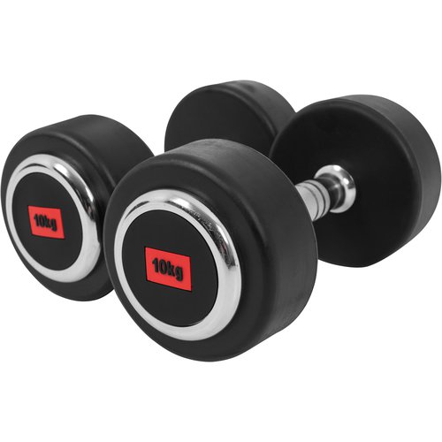 Gorilla Sports Kurzhantel Set Profi Gummi 20 kg - 2 x 10 kg