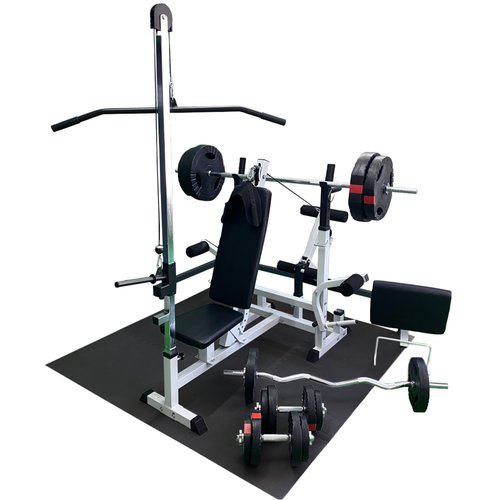Gorilla Sports Kraftstation Universal Set 46-teilig weiß Kunststoff Gripper