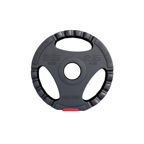 Gorilla Sports Hantelscheibe Olympia 50/51mm Kunststoff Gripper 2,5 kg