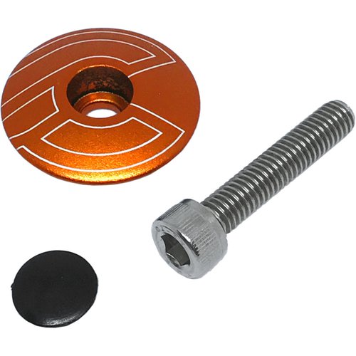 Cinelli Steuersatzkappe (mit Bolzen und Stopfen) - Orange