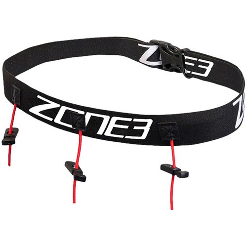 Zone3 Triathlon Startnummerngürtel Kinder - Black/White/Red