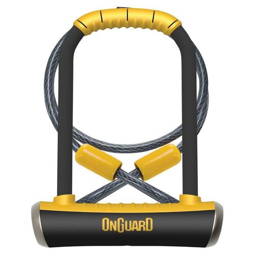 Onguard Pitbull Standard Shackle U-lock With Padlock Cable Schwarz 115 x 230 x 14 mm