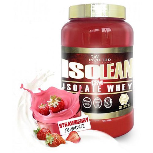 Nutrisport Invicted Isolean 907gr Strawberry Weiß