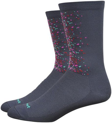 DeFeet Aireator Splatter Socken (ca. 15 cm) - Graphite/Multi