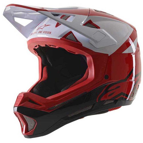 Alpinestars Missile Pro Downhill Helmet Rot,Weiß S