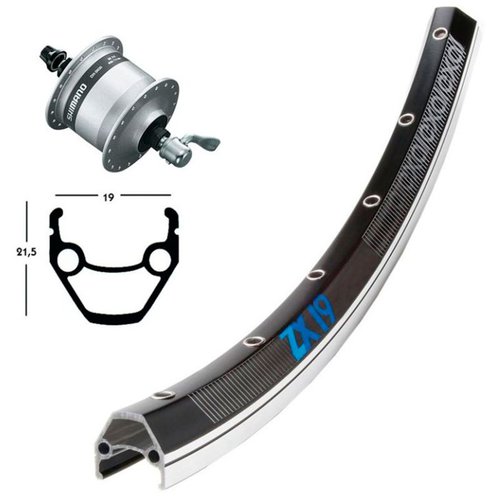 Exal Zx19 Qr Dynamo Shimano Dh3n30 Vorderrad