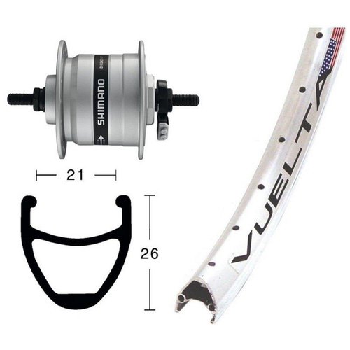 Exal Rodi Airline 1 Dynamo Shimano Dh3000 Vorderrad