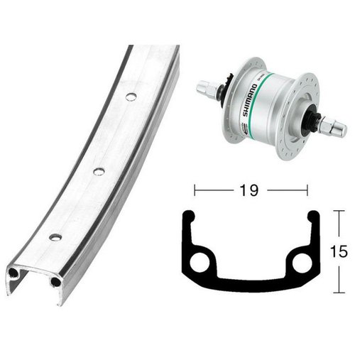Exal Aluminium Wheel Dynamo Shimano Dh3n31 Vorderrad