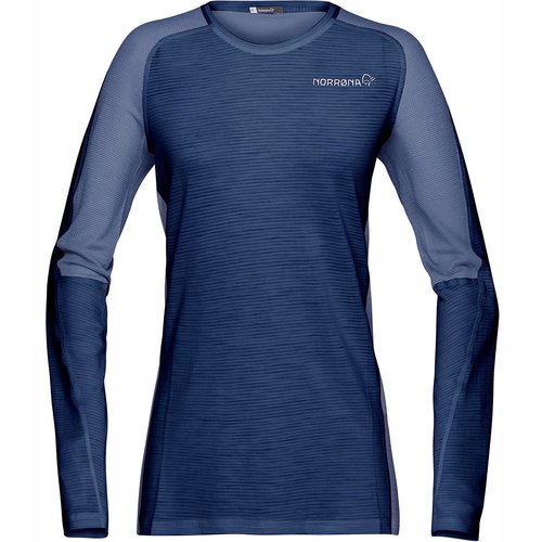 Norrona Damen Bitihorn Wool Longsleeve (Größe L, Blau)
