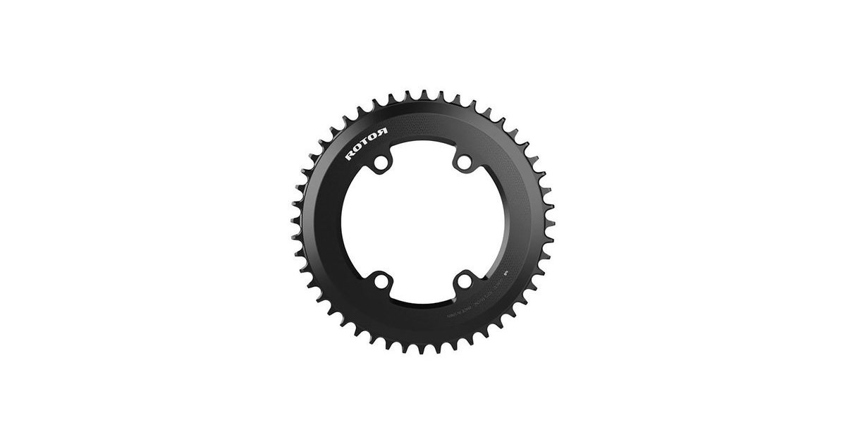 Rotor Aero Oval Q Ring 110 Bcd Chainring Schwarz 54t