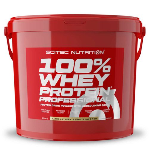 Scitec Nutrition 100 Whey Protein Professional 5000g Vanille Waldfrucht