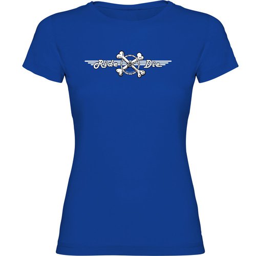Kruskis Ride Or Die Short Sleeve T-shirt Blau L Frau