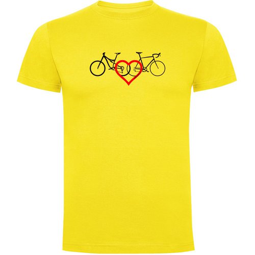 Kruskis Love Short Sleeve T-shirt Gelb S Mann