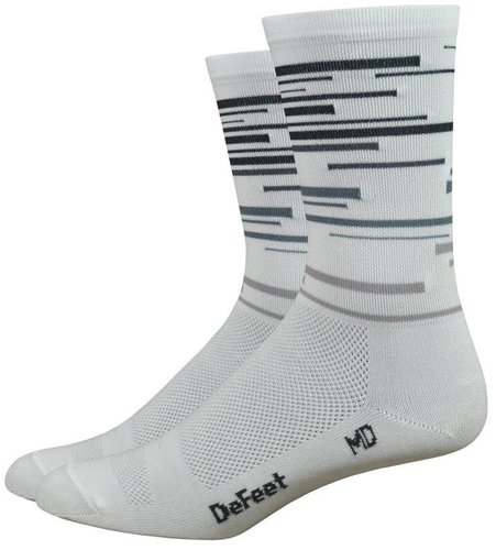 DeFeet Aireator DNA Socken (ca. 15 cm) - White/Grey/Black