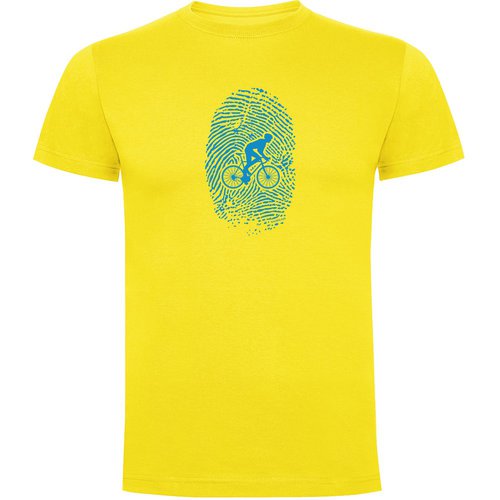 Kruskis Biker Fingerprint Short Sleeve T-shirt Gelb S Mann