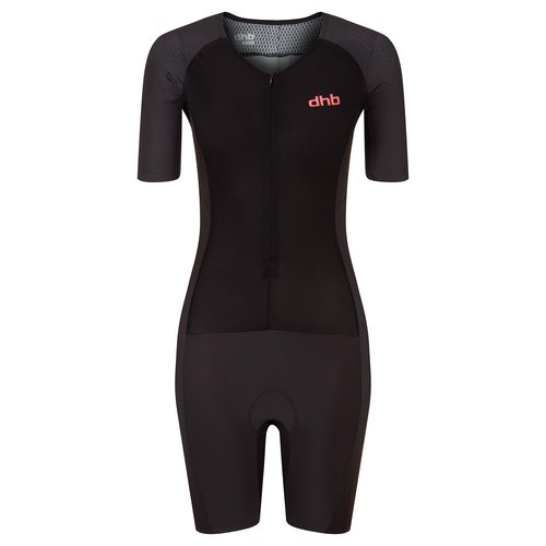 DHB Aeron Lab Triathlonanzug Frauen (kurzarm) - Black/Pink