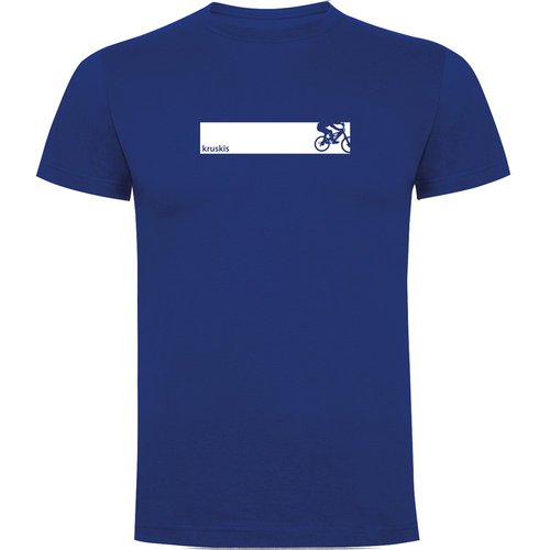 Kruskis Mtb Frame Short Sleeve T-shirt Blau S Mann