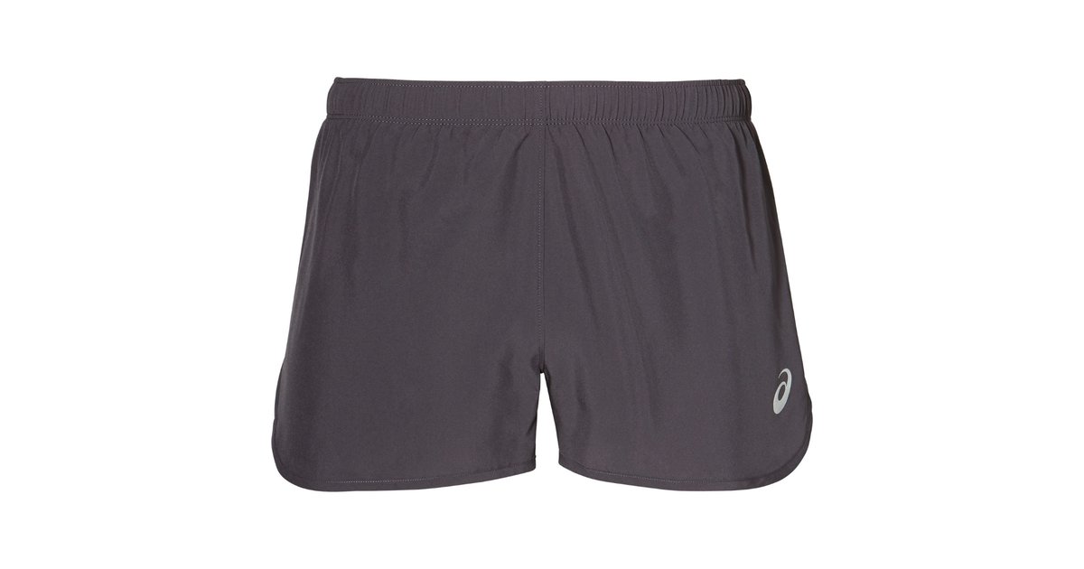 asics silver split short