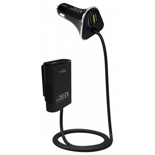 Puro Passenger Car Charger With Usb 2 Ports  2 Ports Usb 6.8a Schwarz