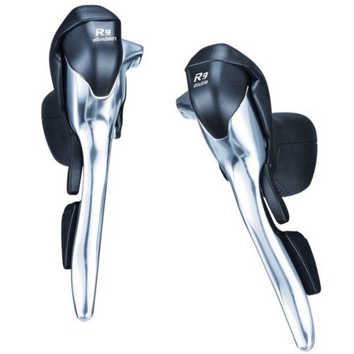 Microshift R9 Doppelsteuerhebelsatz (3x9-fach) - Silver