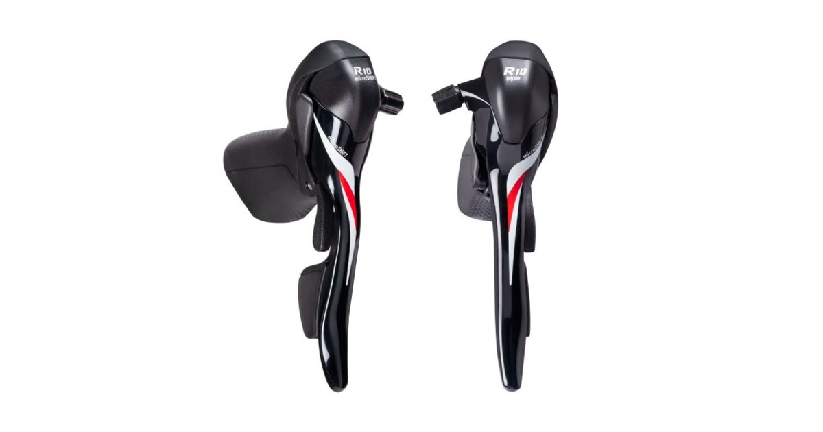 Levier De Vitesse MicroSHIFT R10 - Compatible Shimano - Noir - Double Pour Guidon Route
