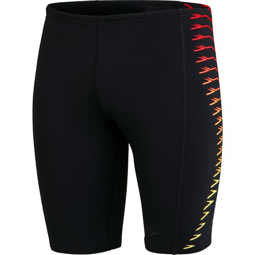 Speedo Tech Panel Jammer - Black/Lazer Lemon/Orange