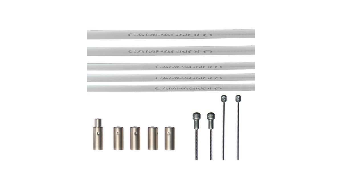 Set Cavi Freno E Cambio Campagnolo &ndash; Bassa Frizione &ndash; Guaine Rosse &ndash; Bici Da Corsa