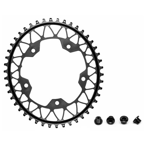 Absolute Black Oval 1x With Bolts 110 Bcd Chainring Schwarz 48t