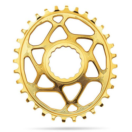 Absolute Black Oval Race Face Direct Mount 6 Mm Offset Chainring Golden 34t