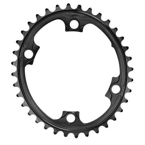 Absolute Black Oval 2x Asymmetric Shimano 90006800 110 Bcd Chainring Schwarz 36t