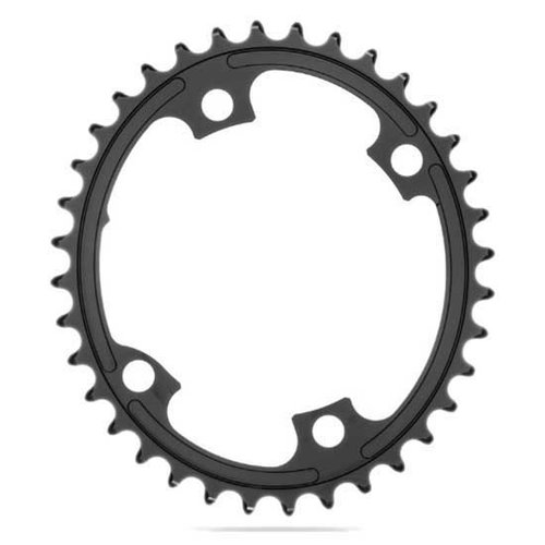 Absolute Black Oval 2x Asymmetric Shimano 91008000 110 Bcd Kettenblatt