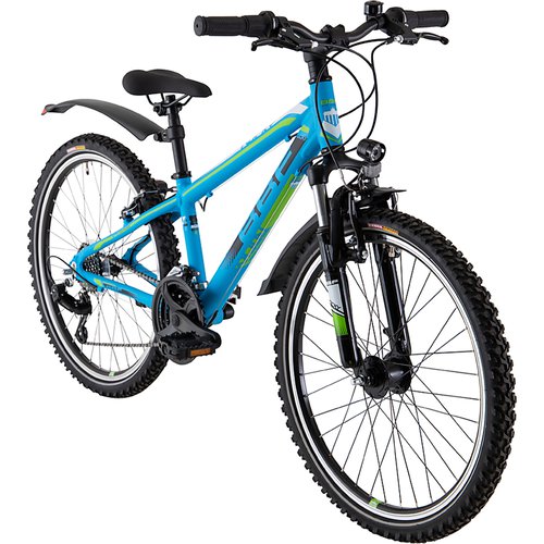 Bbf Rocky Jugendfahrrad für Mädchen und Jungen 130-145 cm Fahrrad 24 Zoll Mountainbike Hardtail Kinderfahrrad Jugend ATB