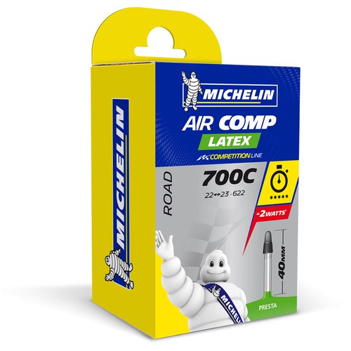 MICHELIN Michelin Aircomp Latex Rennrad Schlauch - 700 x 22-23mm - 700c x 22-23mm - Presta 40mm