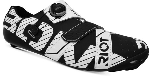 Bont Riot Road Plus Rennradschuhe (breite Passform) - Black/White