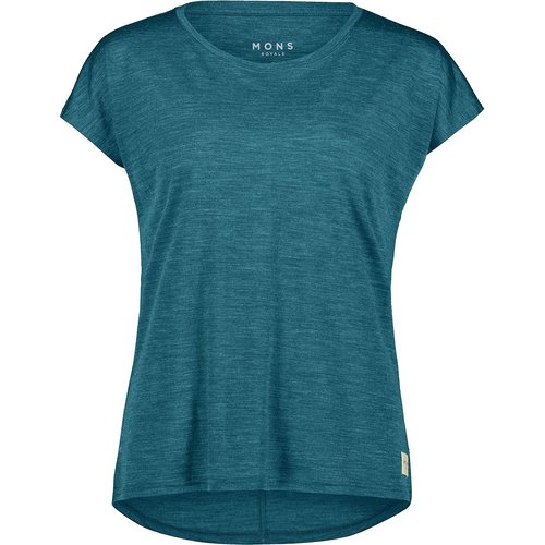 Mons Royale Damen Estelle Cap T-Shirt (Größe XL, Blau)
