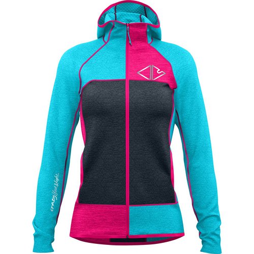 Crazy Idea Damen Pull Ionic Light Jacke (Größe S, Türkis)