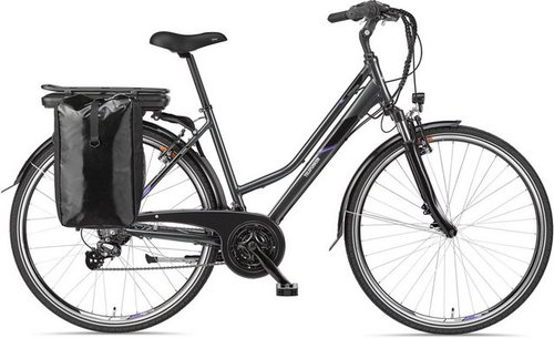 Telefunken E-Bike Trekkingrad Expedition XT480, 21 Gang Shimano, Heckmotor, 374,4 Wh, (mit Fahrradtasche), Pedelec, Elektrofahrrad für Damen