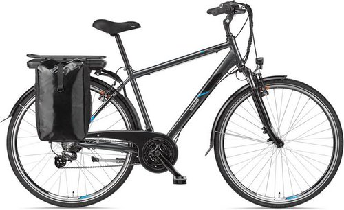 Telefunken E-Bike Trekkingrad Expedition XT481, 21 Gang Shimano, Heckmotor, 374,4 Wh, (mit Fahrradtasche), Pedelec, Elektrofahrrad für Herren