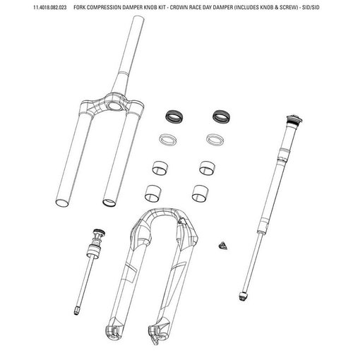 RockShox Fork Compression Charger Race Day Sid Crown Schwarz 32  35 mm