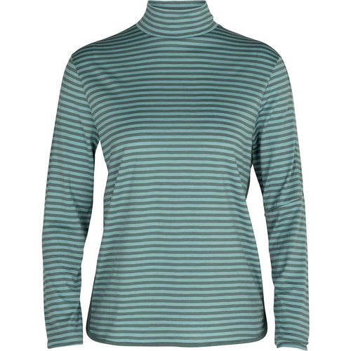 Icebreaker Damen Roamaway Mock Neck Longsleeve (Größe XS, Grün) Merinowolle