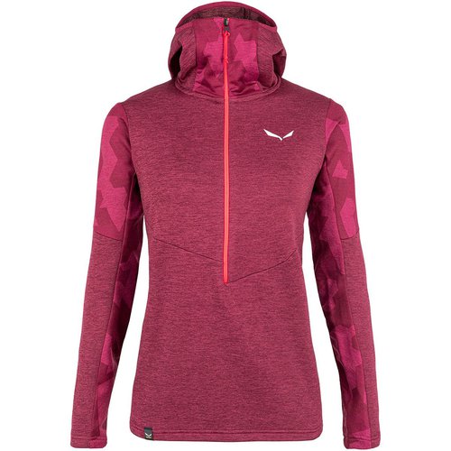 Salewa Damen Boe Merino Half Zip Hoodie (Größe XL, Rot)