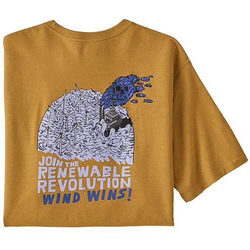 Patagonia Herren Wind Wins Responsibili T-Shirt (Größe M, Gelb)