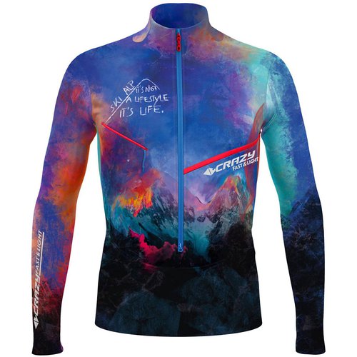 Crazy Idea Herren Pull Hugo Zip-Longsleeve (Größe S, Blau)