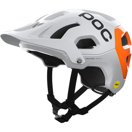 POC Tectal Race MIPS NFC Helm - Hydrogen White/Fluorescent Orange AVIP
