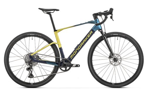 Mondraker DUSTY R - 28 Zoll 350Wh 12K Diamant - Blau Gelb Grün - 2025