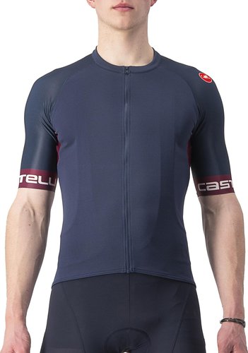 Castelli Entrata VI Radtrikot - Savile Blue/Bordeaux