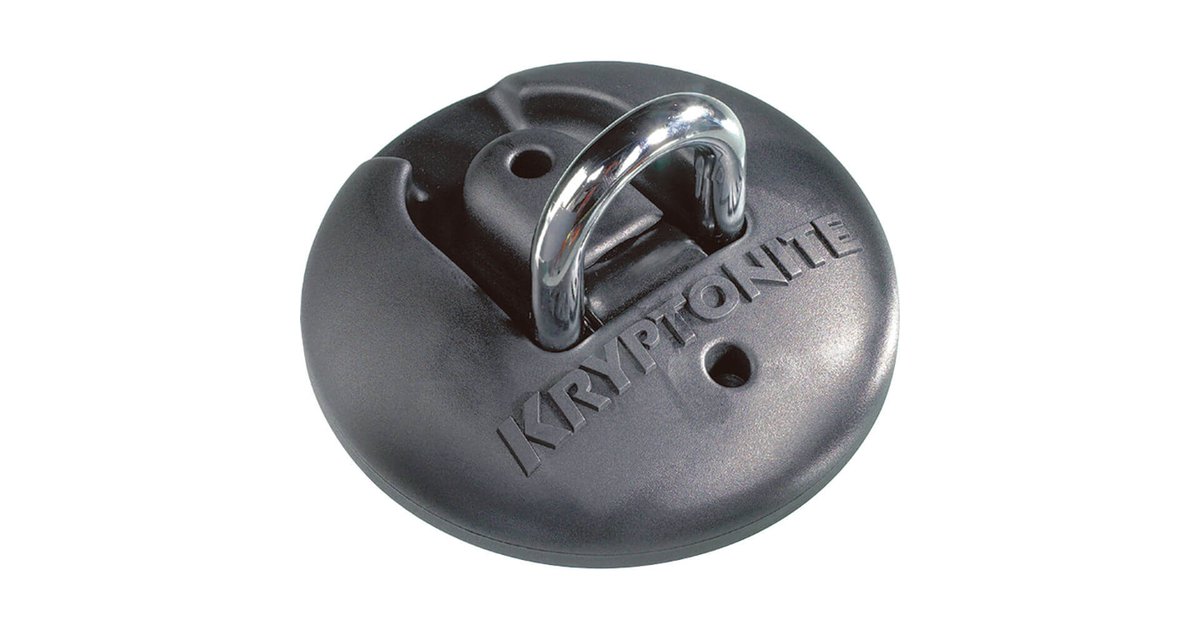 Kryptonite Stronghold Anchor 330202 Anclaje De Suelo De 16 Mm De Alto Color Negro Colombia